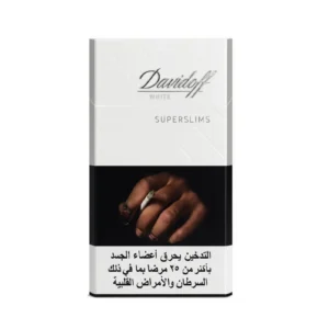 Davidoff White SuperSlims 1mg ultra light cigarette pack in Dubai 2026