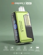 ASPIRE X 45K Puffs Disposable Vape Device in Dubai UAE with adjustable airflow and dual mesh coil
