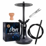 VON YH-304 DAN Hookah stainless steel black premium shisha
