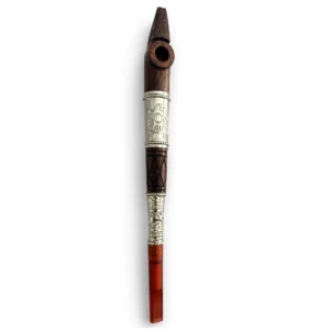 Twin Silver Crown Medwakh Luxury Wooden Dokha Pipe Dubai