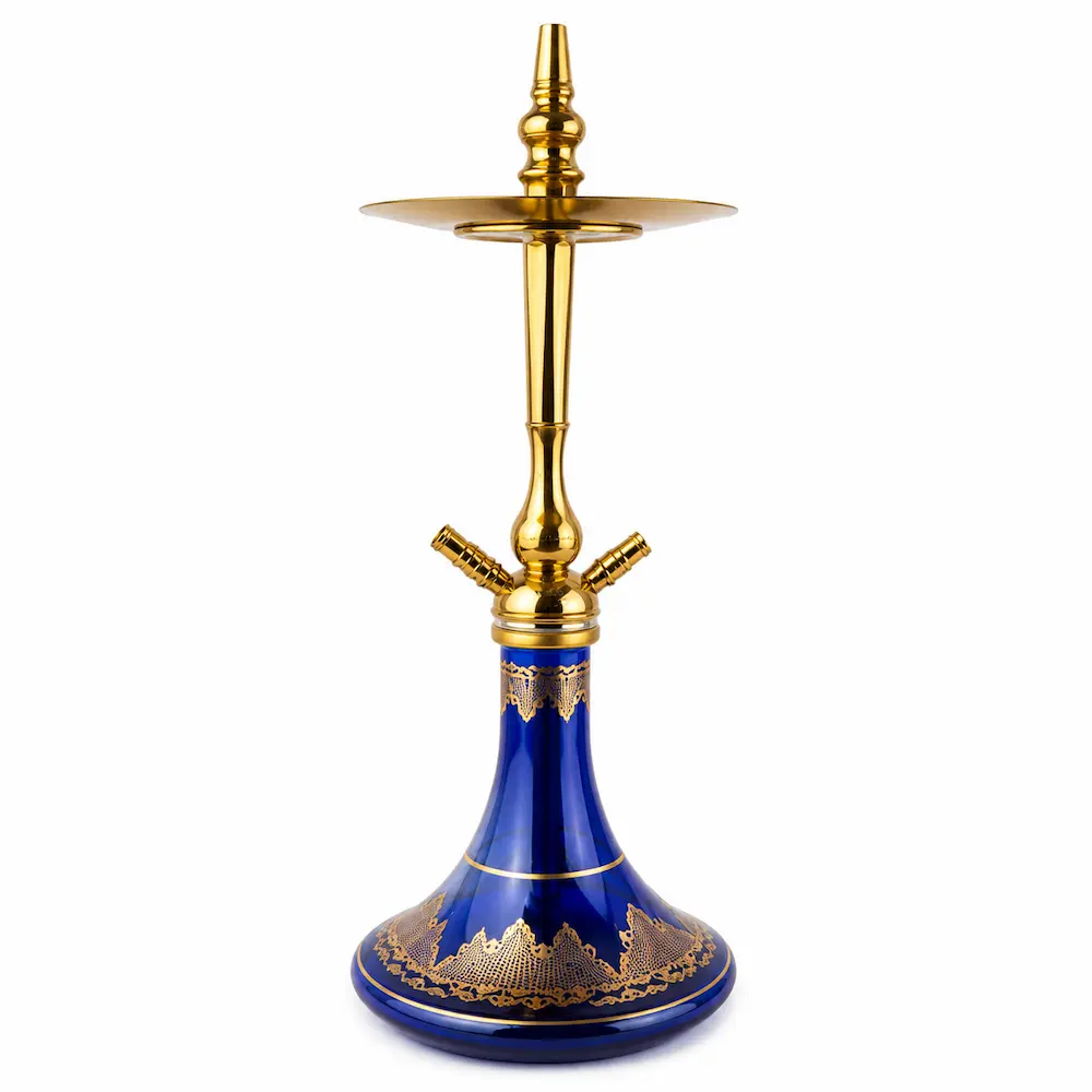 Sky Hookah Full Set Shisha complete bundle Richman SAH024 Hookah with Click Lock System and Colored Glass Base