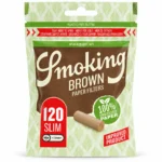 Organic Smoking Brown Filters 120 Slim Unbleached Filters Dubai UAE