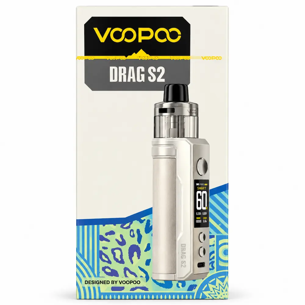 VOOPOO DRAG S2 Vape Kit Packaging VOOPOO DRAG S2 PnP X Pod Kit 2500mAh